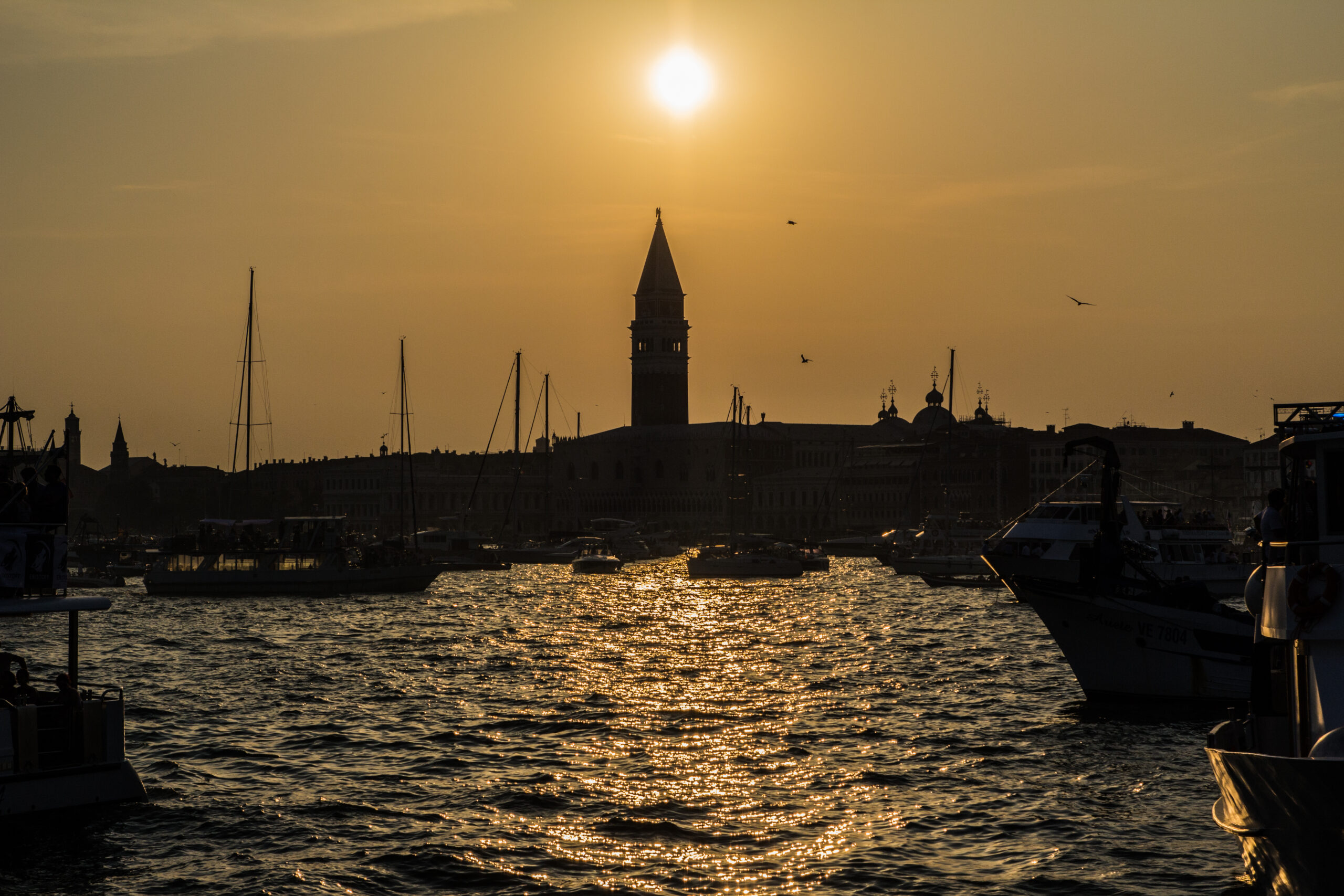 Vista del tramonto a Redentore